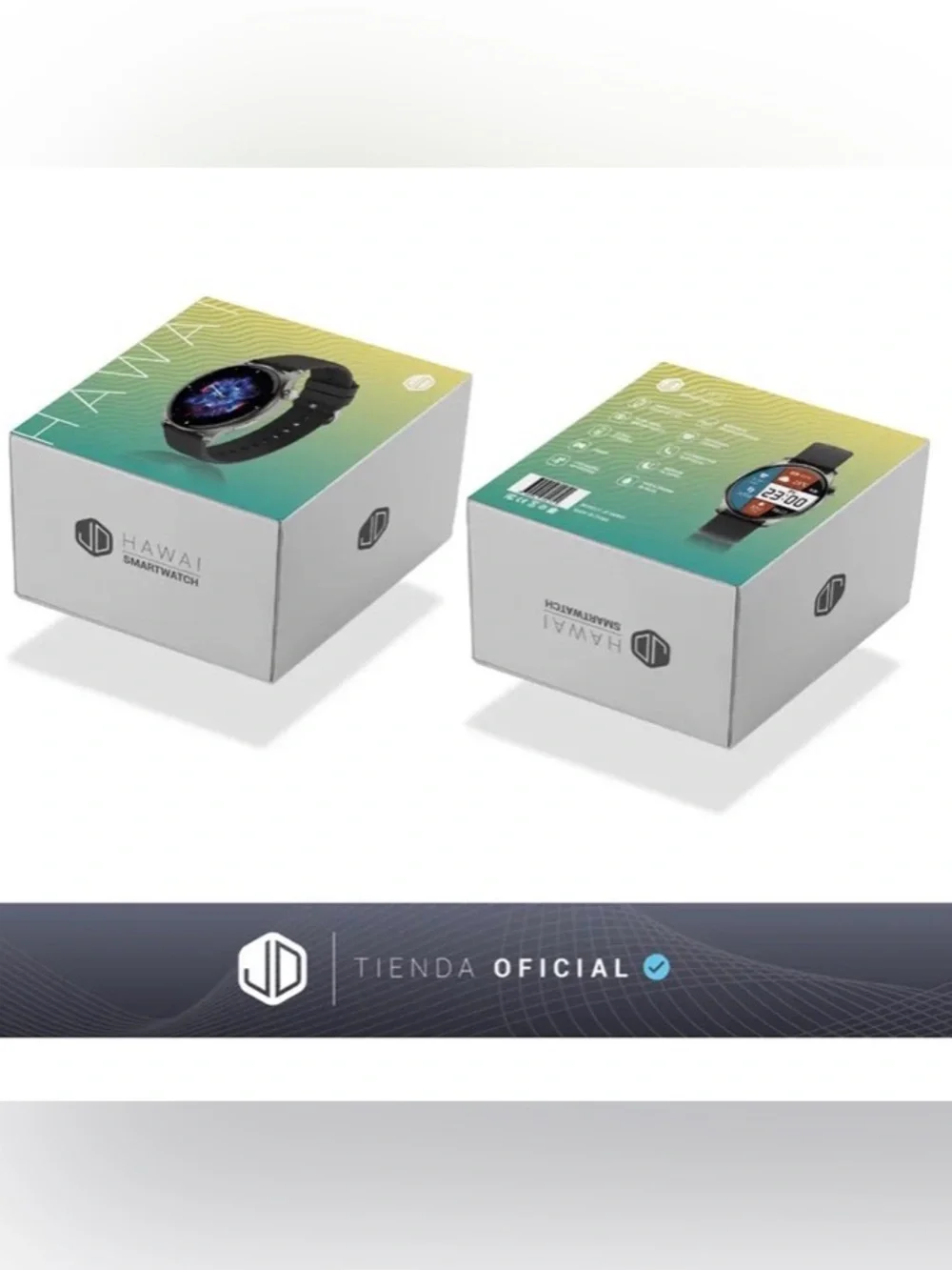 NEW! Metallic Smartwatch with Black Silicone Strap - Official Tienda
